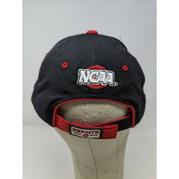 Texas Tech Red Raiders Basketball NCAA Hat Embroidered Zephyr Strapback Black - Picture 4 of 12
